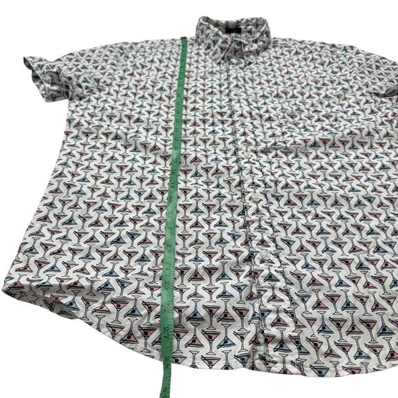 J.CREW Martini Print Flex Washed Slim Button Up Shirt Size Large Mens Drinks - Picture 7 of 7